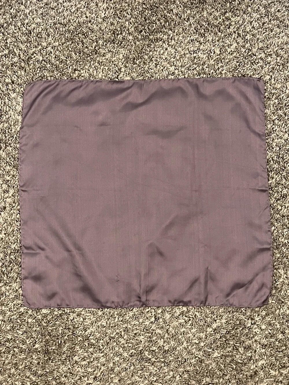 Vintage Ashear purple Italian silk hand rolled square neck scarf retro elegant